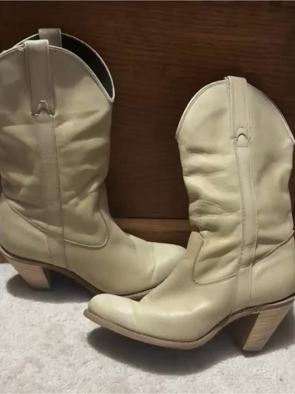 Capezio Tan Leather Western Heeled Boots Sz 7.5